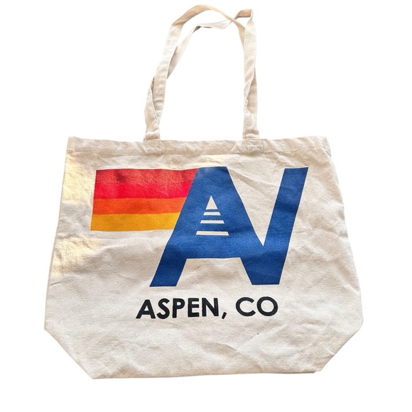 Aviator Nation Handbags - Aviator Nation Aspen Cream Tote bag with Blue and Red Accents